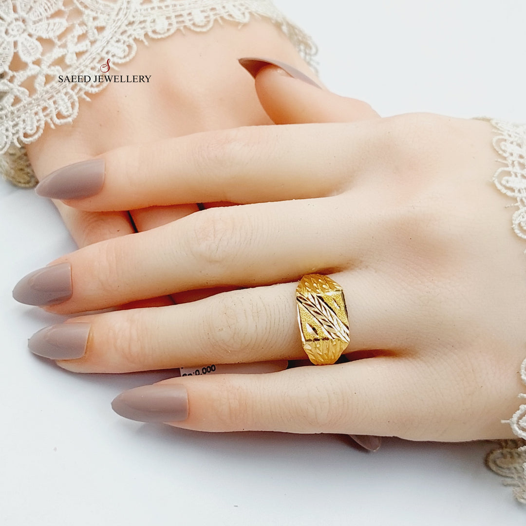 Mens Ring  Made Of 21K Yellow Gold by Saeed Jewelry-29256