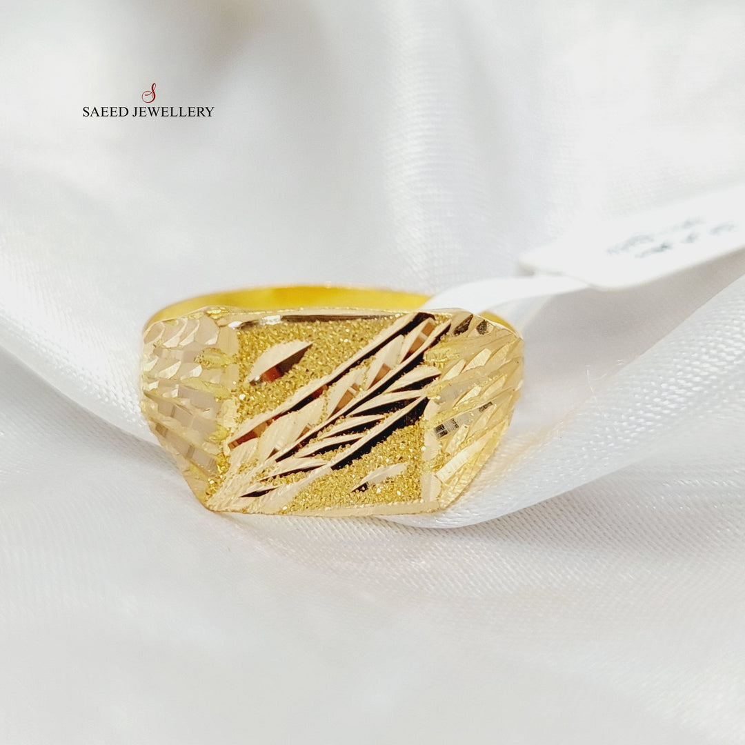 Mens Ring  Made Of 21K Yellow Gold by Saeed Jewelry-29256