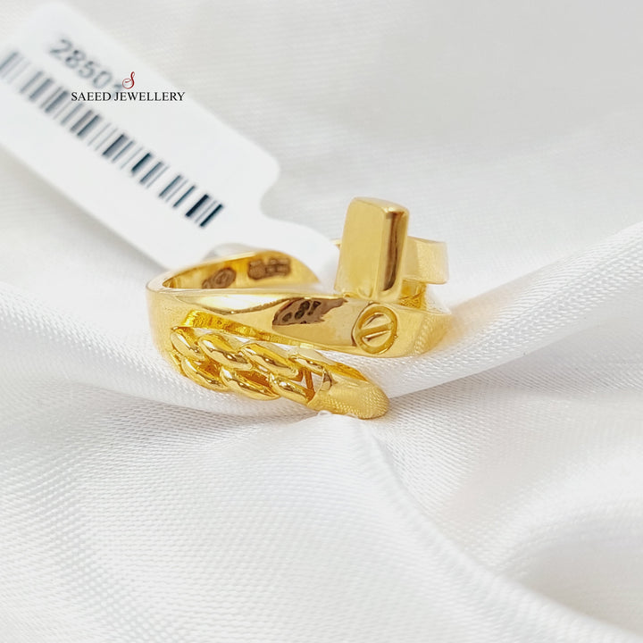 Nail Ring Made Of 21K Yellow Gold by Saeed Jewelry-28501