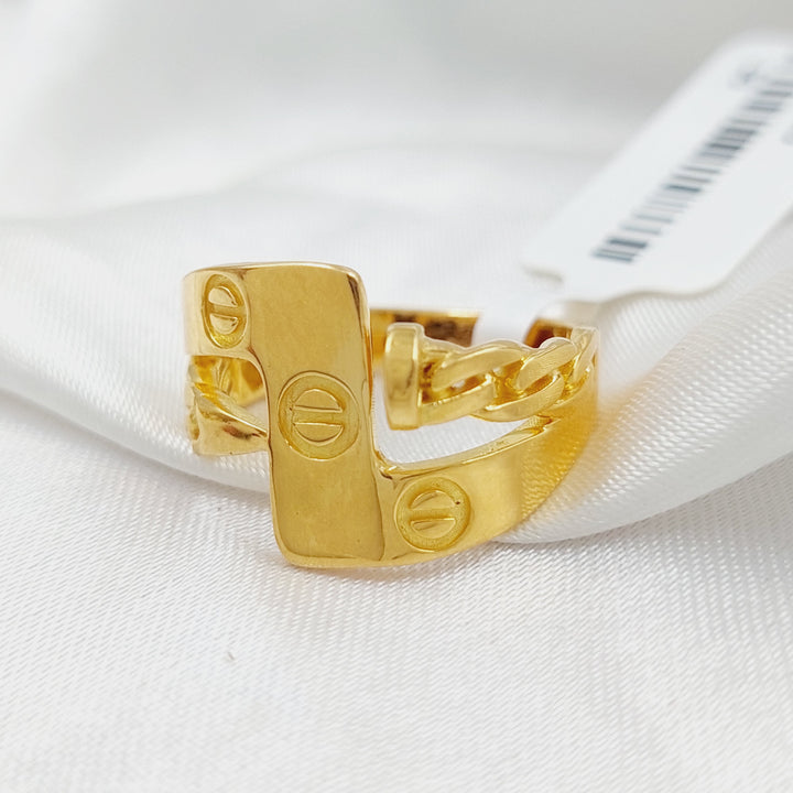 Nail Ring  Made Of 21K Yellow Gold by Saeed Jewelry-28786