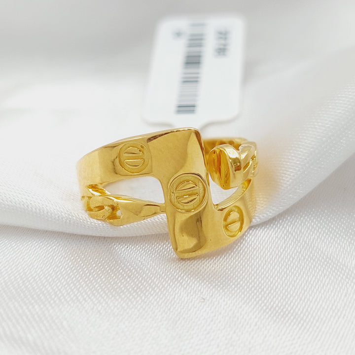 Nail Ring  Made Of 21K Yellow Gold by Saeed Jewelry-28786