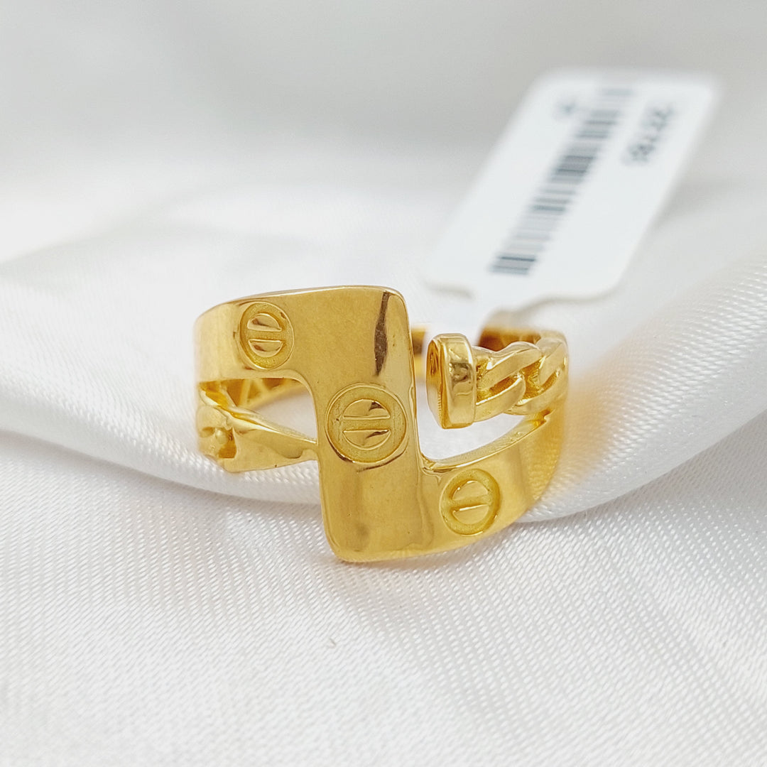 Nail Ring  Made Of 21K Yellow Gold by Saeed Jewelry-28786