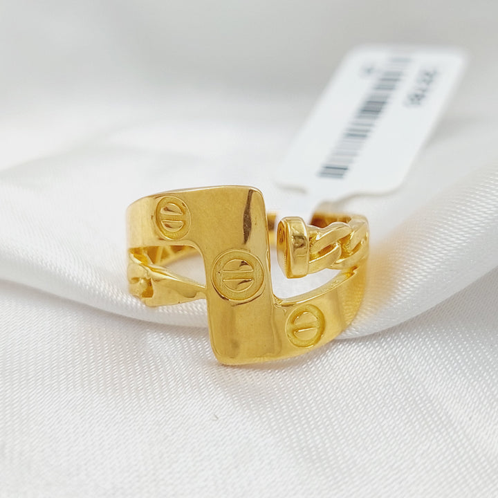Nail Ring  Made Of 21K Yellow Gold by Saeed Jewelry-28786