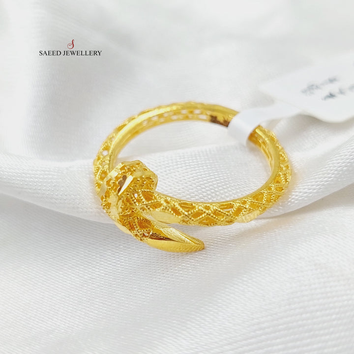 Nail Ring  Made Of 21K Yellow Gold by Saeed Jewelry-29022