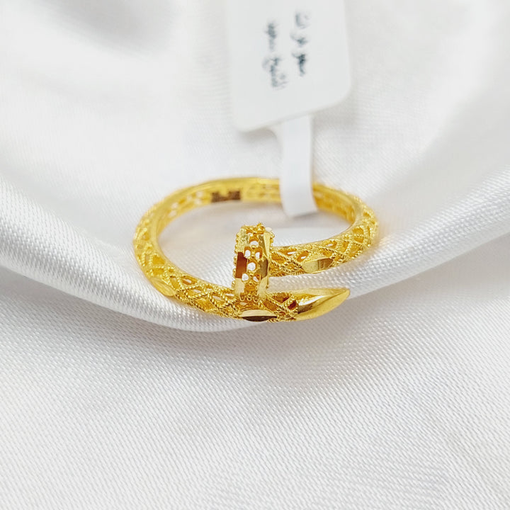 Nail Ring  Made Of 21K Yellow Gold by Saeed Jewelry-29023