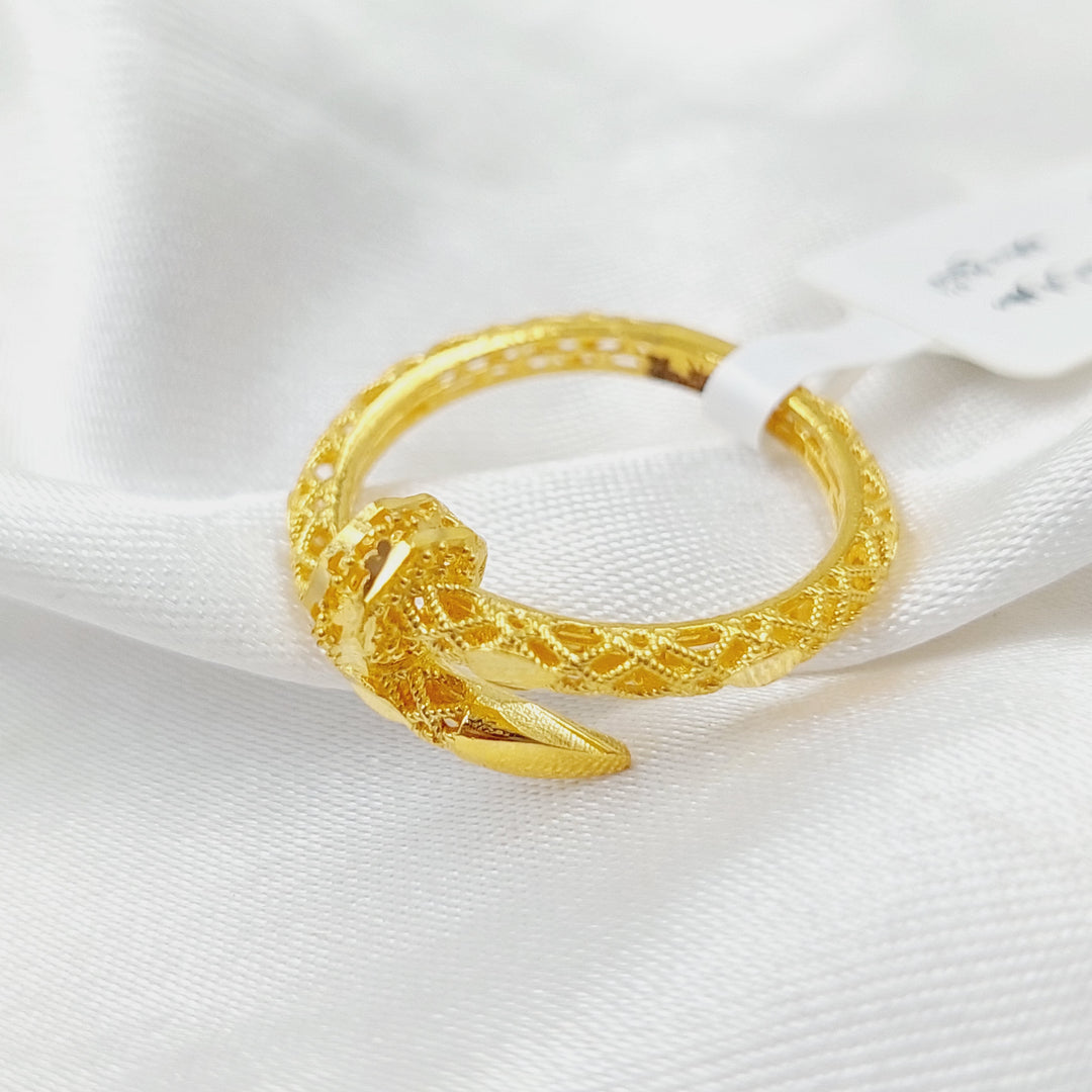Nail Ring  Made Of 21K Yellow Gold by Saeed Jewelry-29023