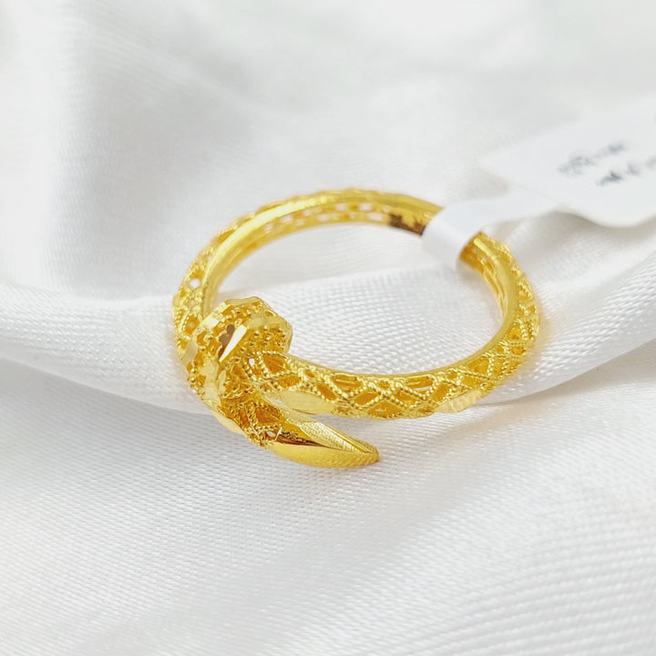 Nail Ring  Made Of 21K Yellow Gold by Saeed Jewelry-29023