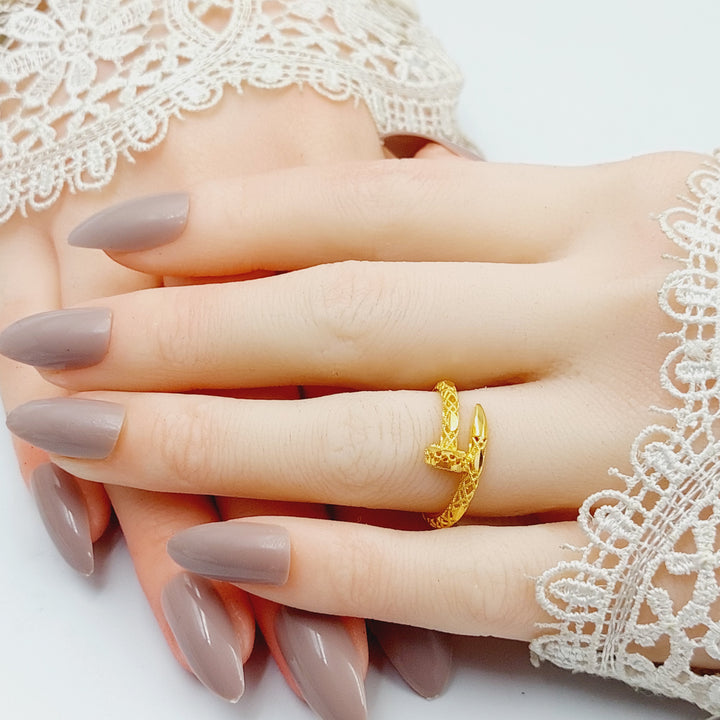 Nail Ring  Made Of 21K Yellow Gold by Saeed Jewelry-29023