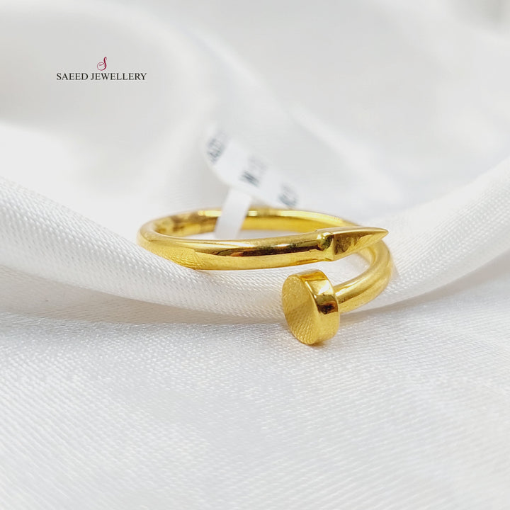 Nail Ring  Made of 21K Yellow Gold by Saeed Jewelry-31010
