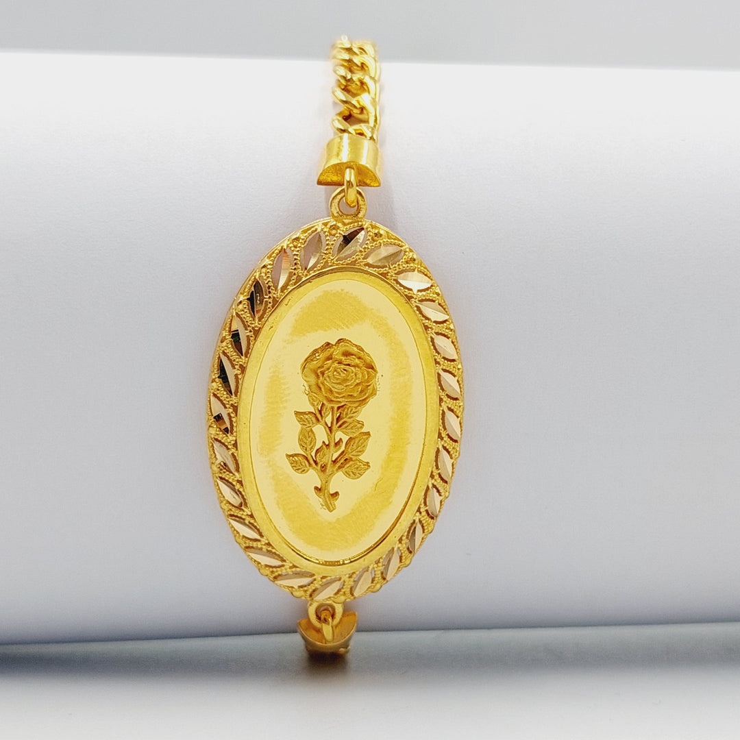 Ounce Bracelet  Made Of 21K Yellow Gold by Saeed Jewelry-28953