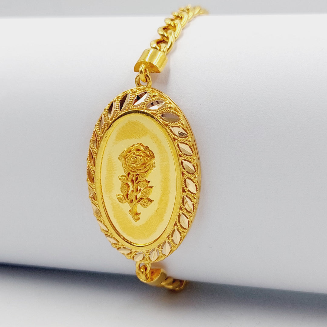 Ounce Bracelet  Made Of 21K Yellow Gold by Saeed Jewelry-28953