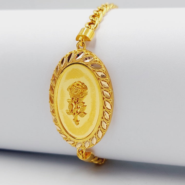 Ounce Bracelet  Made Of 21K Yellow Gold by Saeed Jewelry-28953