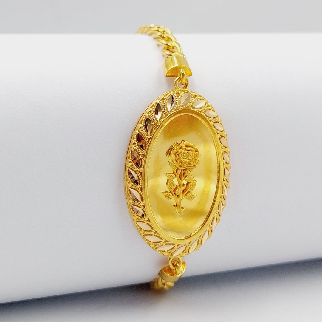 Ounce Bracelet  Made Of 21K Yellow Gold by Saeed Jewelry-28953