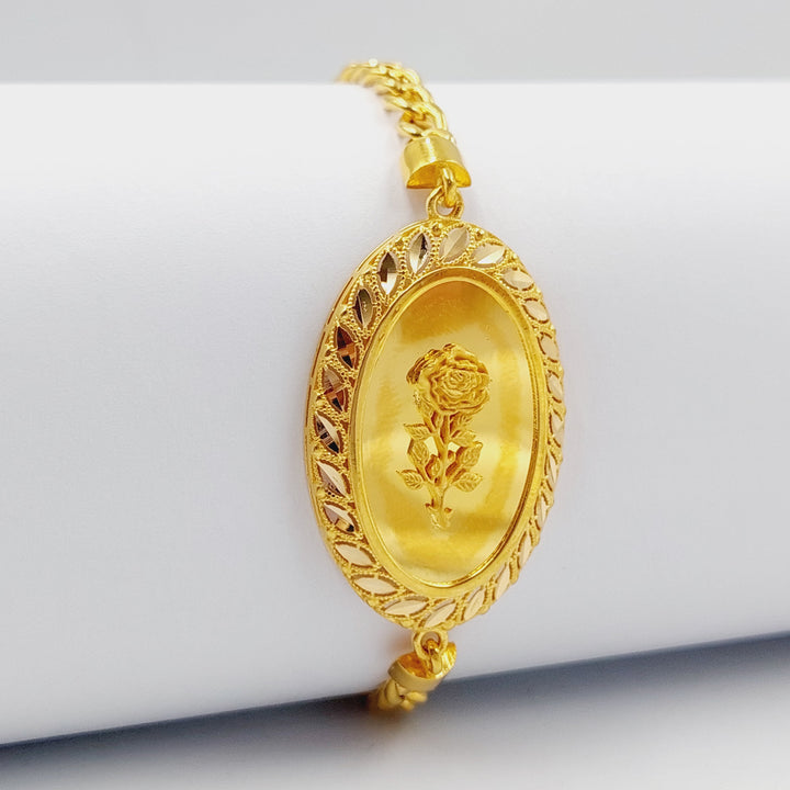 Ounce Bracelet  Made Of 21K Yellow Gold by Saeed Jewelry-28953