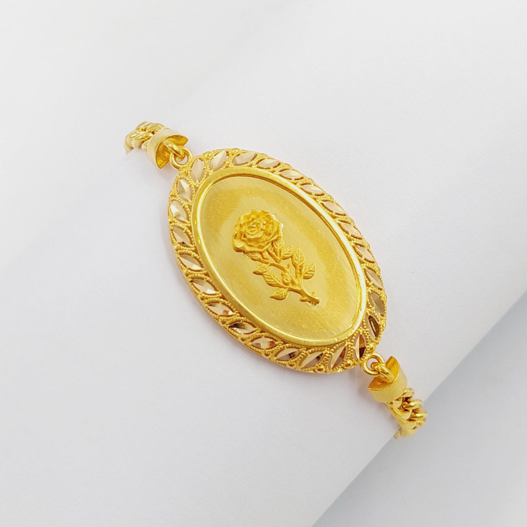 Ounce Bracelet  Made Of 21K Yellow Gold by Saeed Jewelry-28953