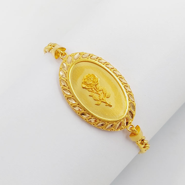 Ounce Bracelet  Made Of 21K Yellow Gold by Saeed Jewelry-28953