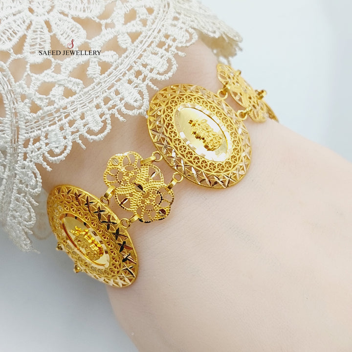 Ounce Bracelet  Made Of 21K Yellow Gold by Saeed Jewelry-28957