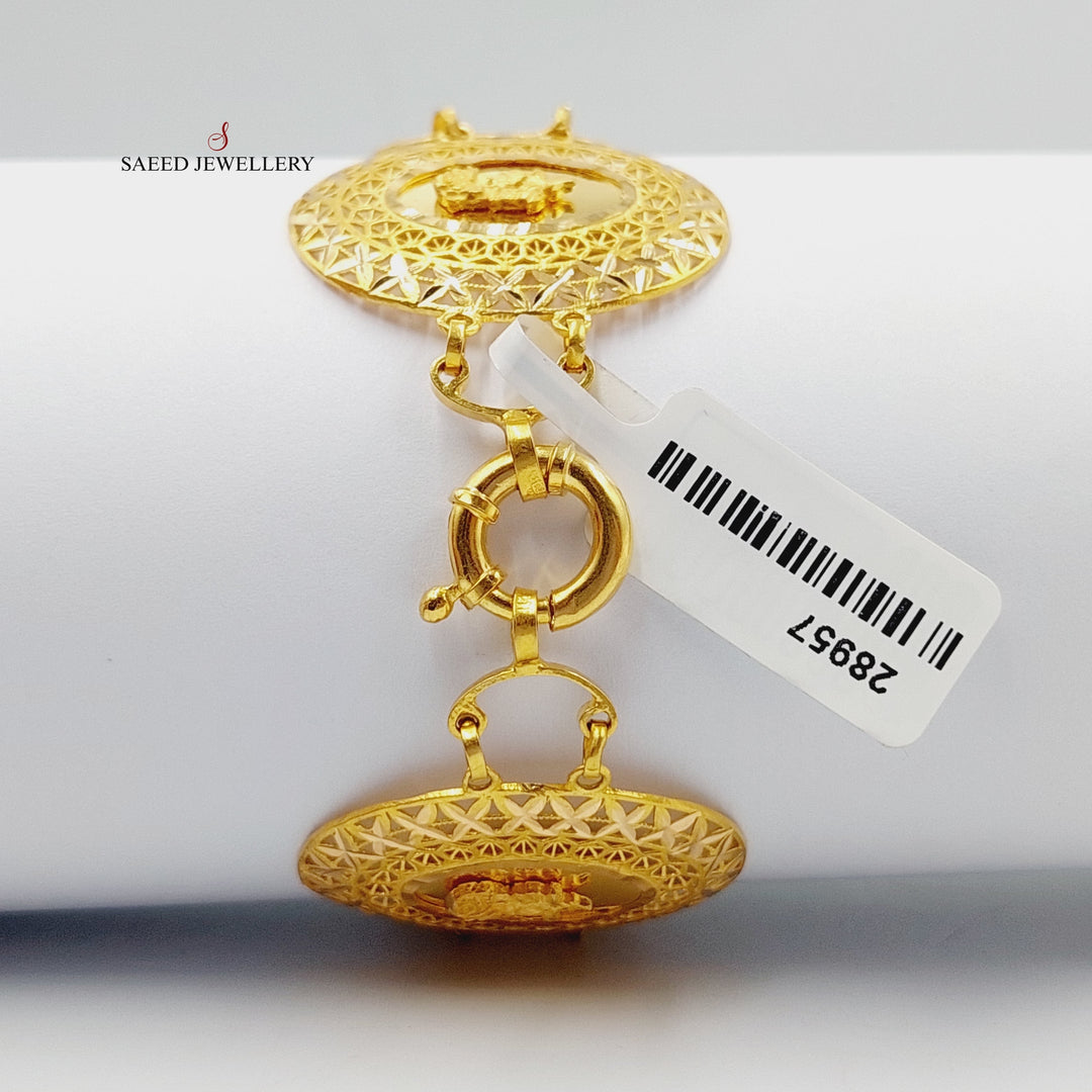 Ounce Bracelet  Made Of 21K Yellow Gold by Saeed Jewelry-28957