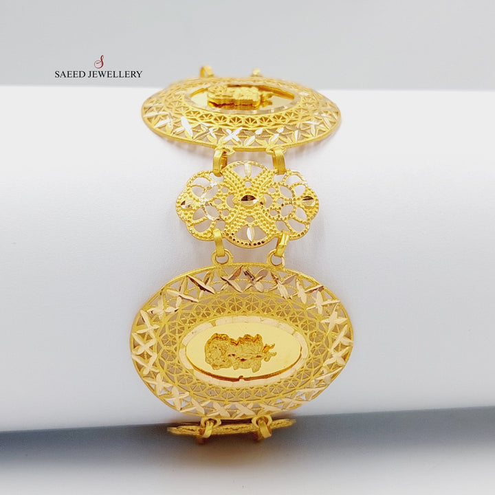 Ounce Bracelet  Made Of 21K Yellow Gold by Saeed Jewelry-28957