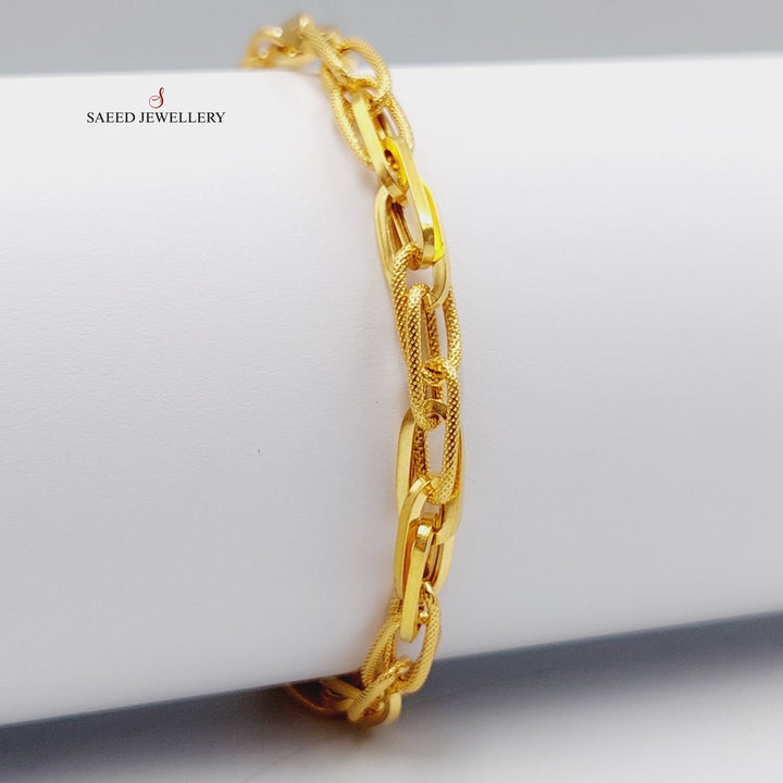 Ounce Cuban Links Bracelet  Made Of 21K Yellow Gold by Saeed Jewelry-29121