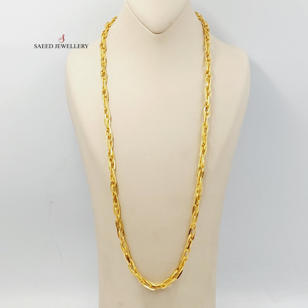 Ounce Cuban Links Chain 70cm Made Of 21K Yellow Gold by Saeed Jewelry-29120