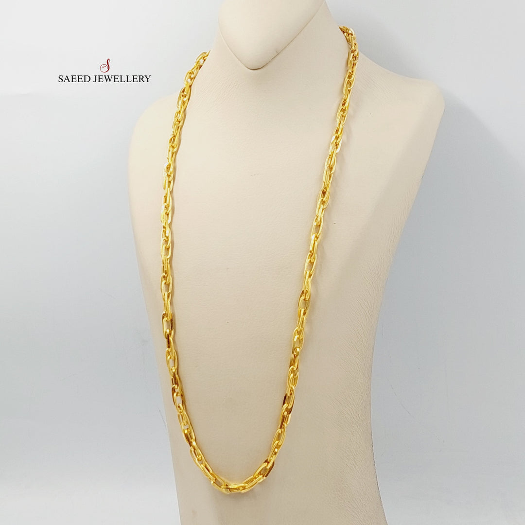 Ounce Cuban Links Chain 70cm Made Of 21K Yellow Gold by Saeed Jewelry-29120
