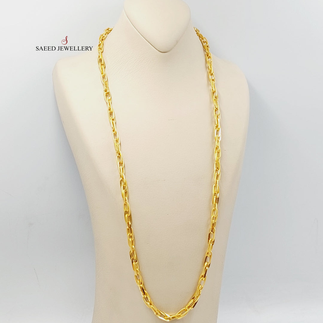 Ounce Cuban Links Chain 70cm Made Of 21K Yellow Gold by Saeed Jewelry-29120