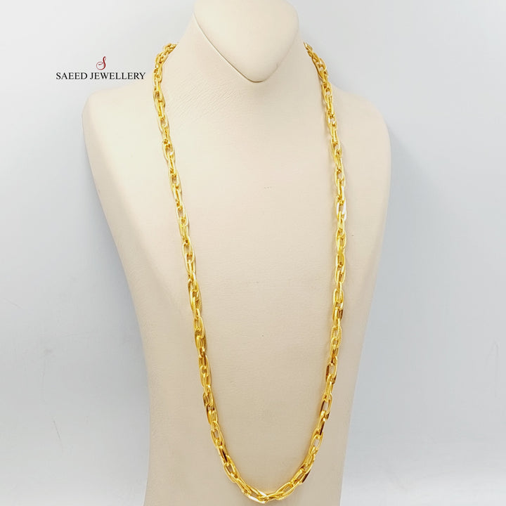 Ounce Cuban Links Chain 70cm Made Of 21K Yellow Gold by Saeed Jewelry-29120