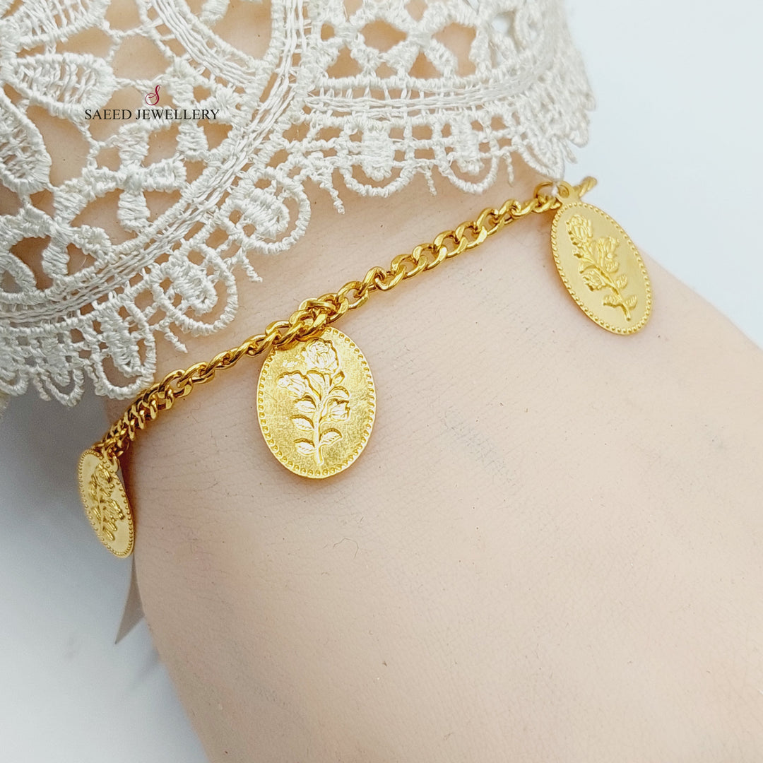 Ounce Dandash Bracelet  Made Of 21K Yellow Gold by Saeed Jewelry-30687