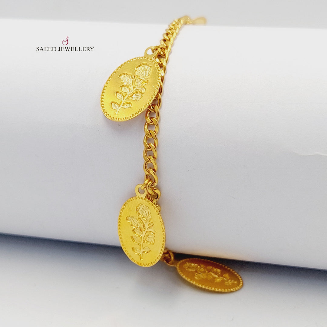 Ounce Dandash Bracelet  Made Of 21K Yellow Gold by Saeed Jewelry-30687