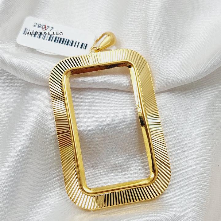 Ounce Frame Pendant  Made Of 21K Yellow Gold by Saeed Jewelry-29077