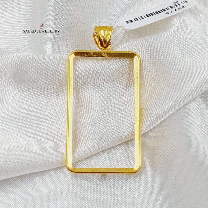 Ounce Frame Pendant  Made Of 21K Yellow Gold by Saeed Jewelry-29775
