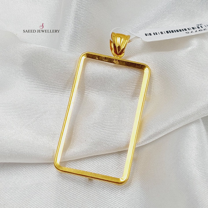 Ounce Frame Pendant  Made Of 21K Yellow Gold by Saeed Jewelry-29775