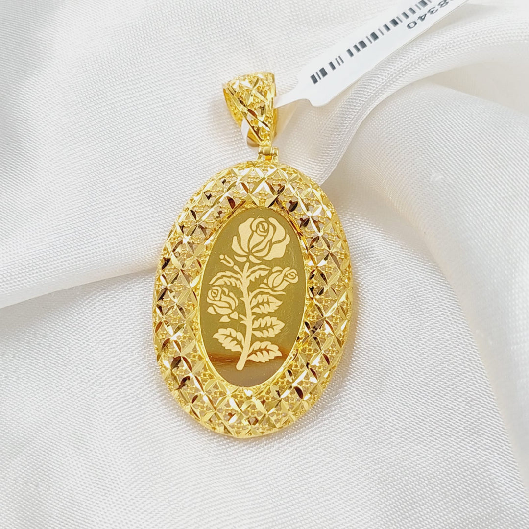 Ounce Pendant Made Of 21K Yellow Gold by Saeed Jewelry-28340
