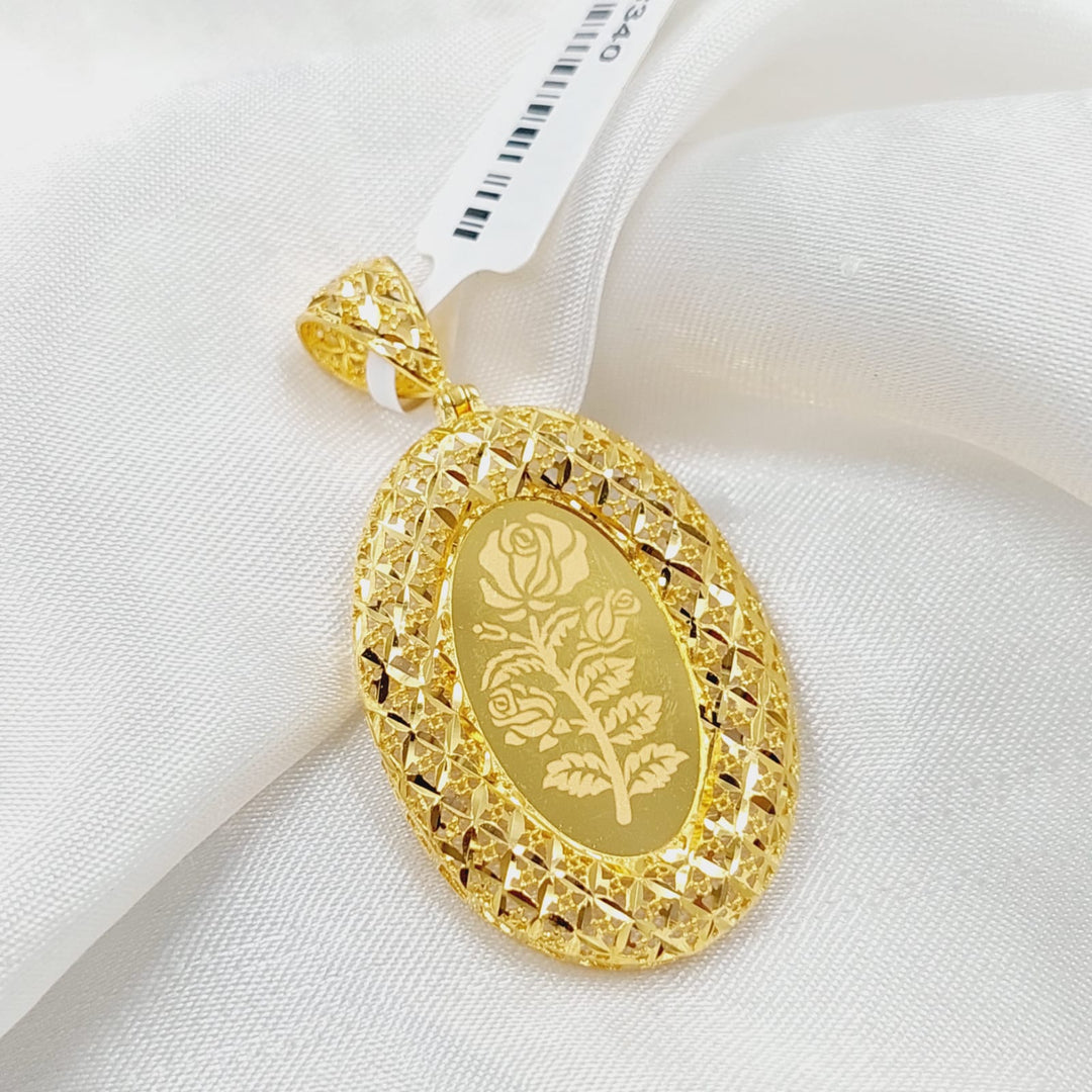Ounce Pendant Made Of 21K Yellow Gold by Saeed Jewelry-28340