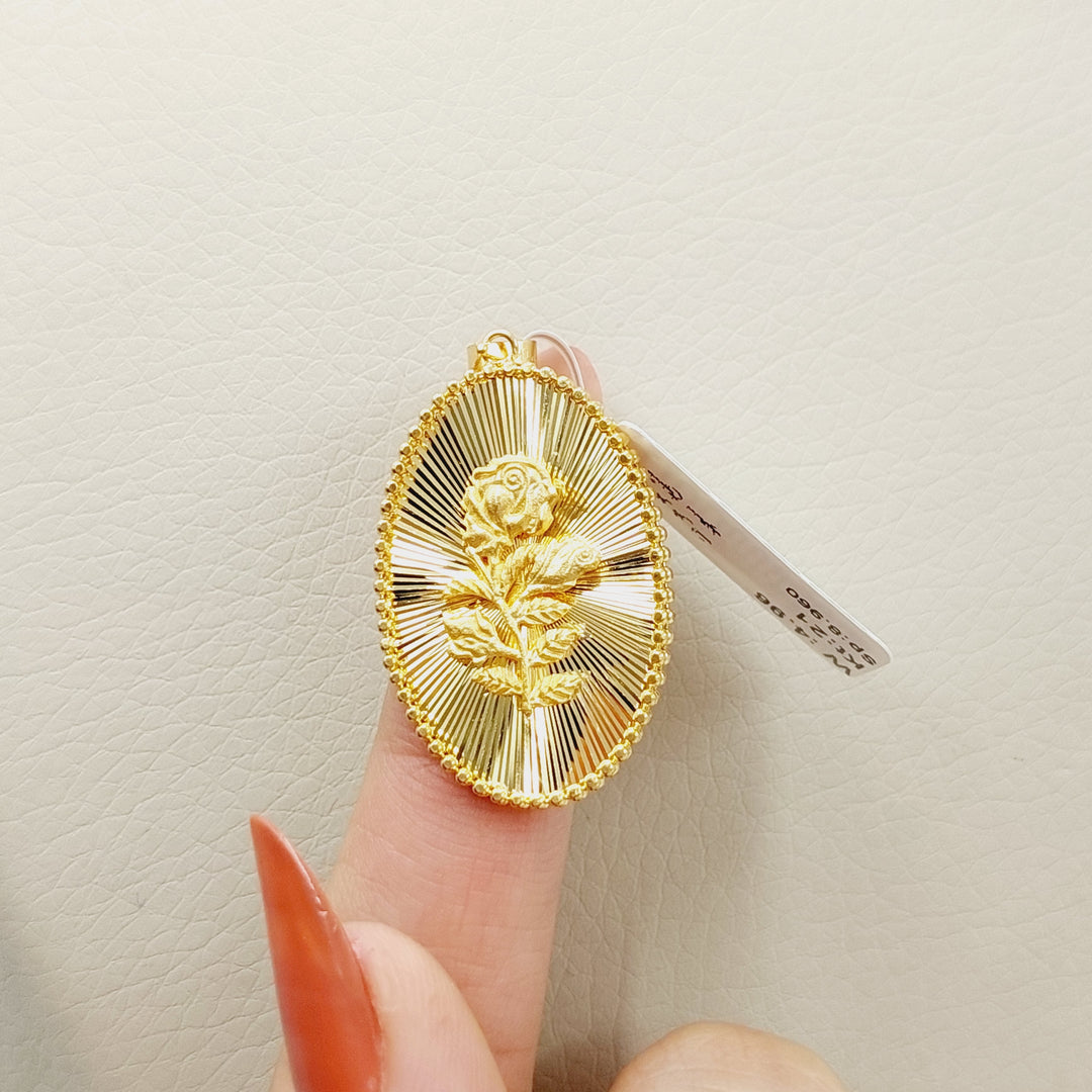 Ounce Pendant Made Of 21K Yellow Gold by Saeed Jewelry-28341