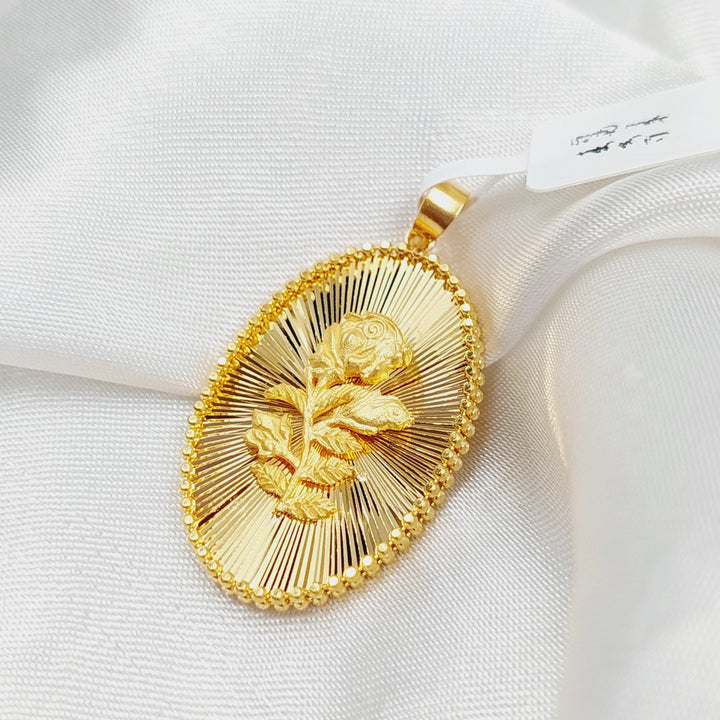 Ounce Pendant Made Of 21K Yellow Gold by Saeed Jewelry-28341