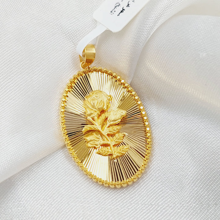 Ounce Pendant Made Of 21K Yellow Gold by Saeed Jewelry-28341