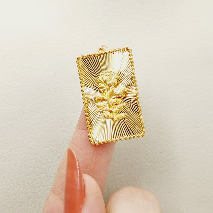 Ounce Pendant Made Of 21K Yellow Gold by Saeed Jewelry-28342
