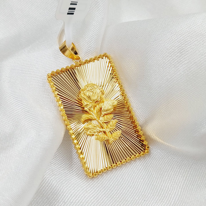Ounce Pendant Made Of 21K Yellow Gold by Saeed Jewelry-28342
