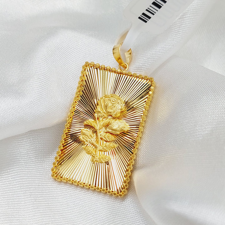 Ounce Pendant Made Of 21K Yellow Gold by Saeed Jewelry-28342