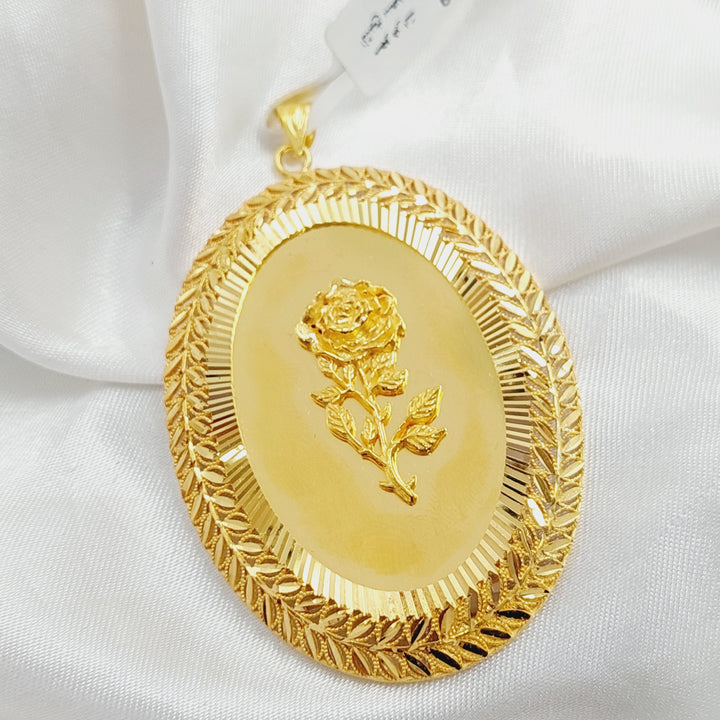 Ounce Pendant Made Of 21K Yellow Gold by Saeed Jewelry-28474