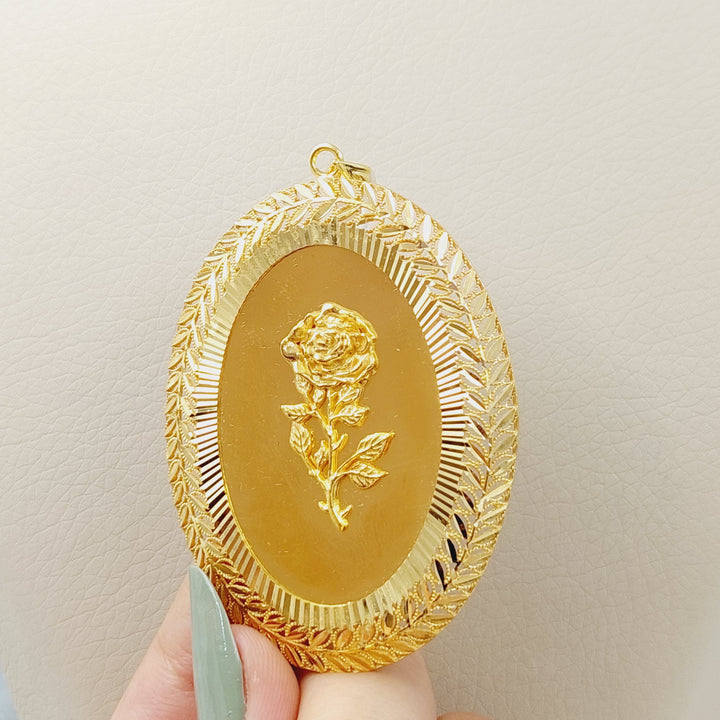 Ounce Pendant Made Of 21K Yellow Gold by Saeed Jewelry-28474