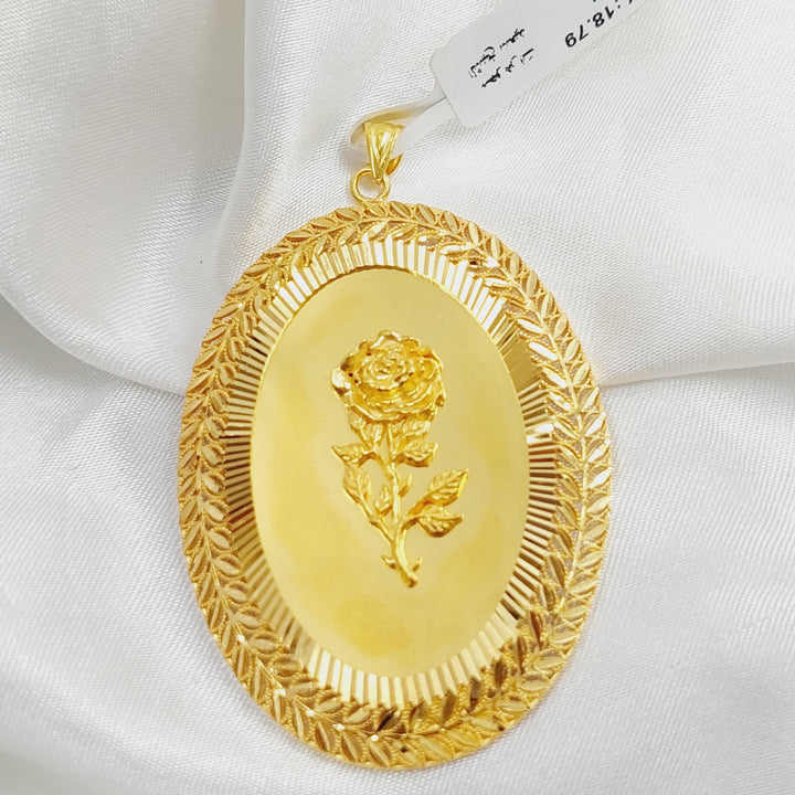 Ounce Pendant Made Of 21K Yellow Gold by Saeed Jewelry-28474