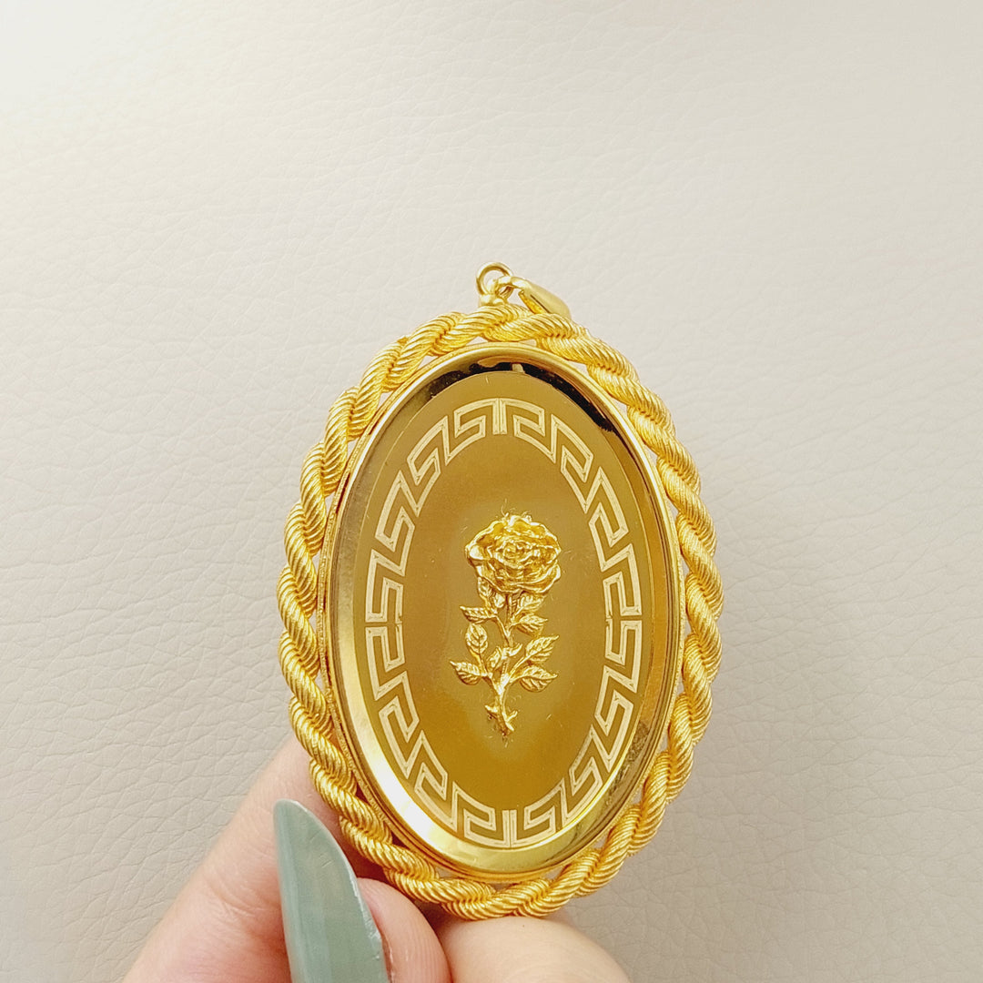 Ounce Pendant Made Of 21K Yellow Gold by Saeed Jewelry-28475