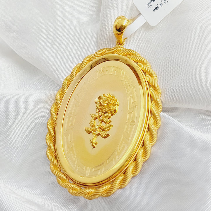 Ounce Pendant Made Of 21K Yellow Gold by Saeed Jewelry-28475