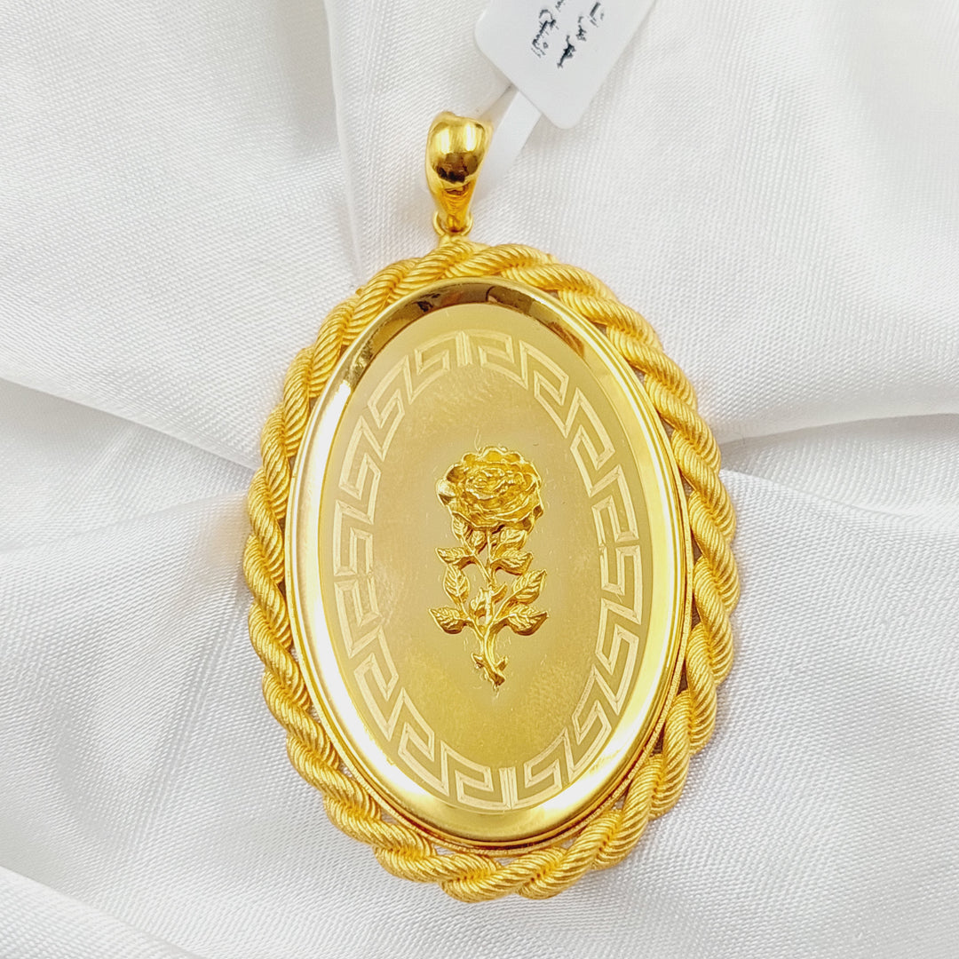 Ounce Pendant Made Of 21K Yellow Gold by Saeed Jewelry-28475