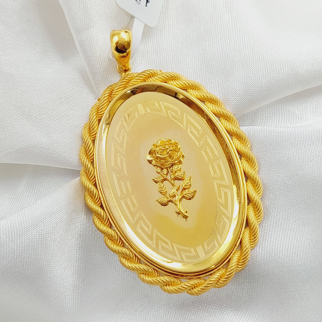 Ounce Pendant Made Of 21K Yellow Gold by Saeed Jewelry-28475