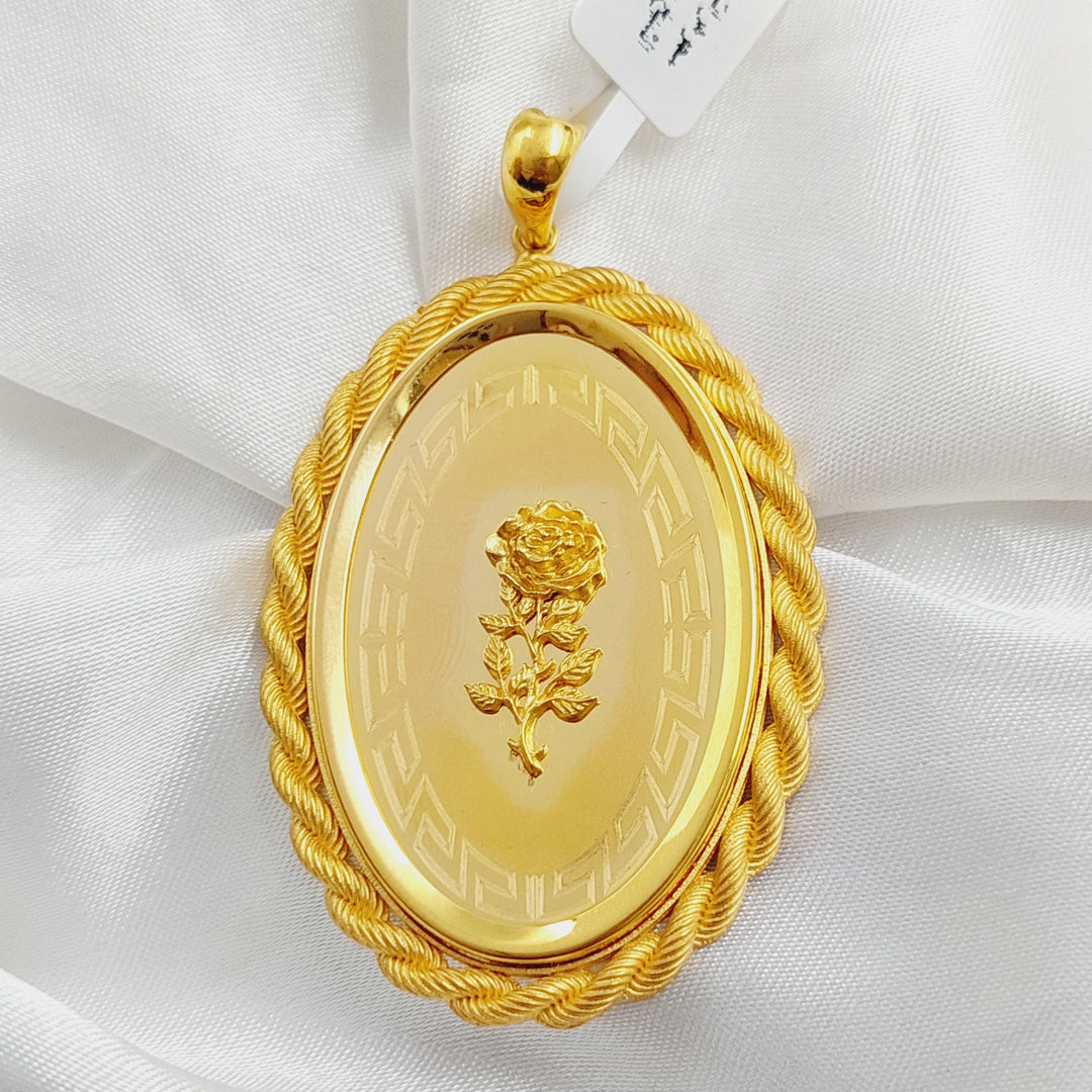 Ounce Pendant Made Of 21K Yellow Gold by Saeed Jewelry-28475