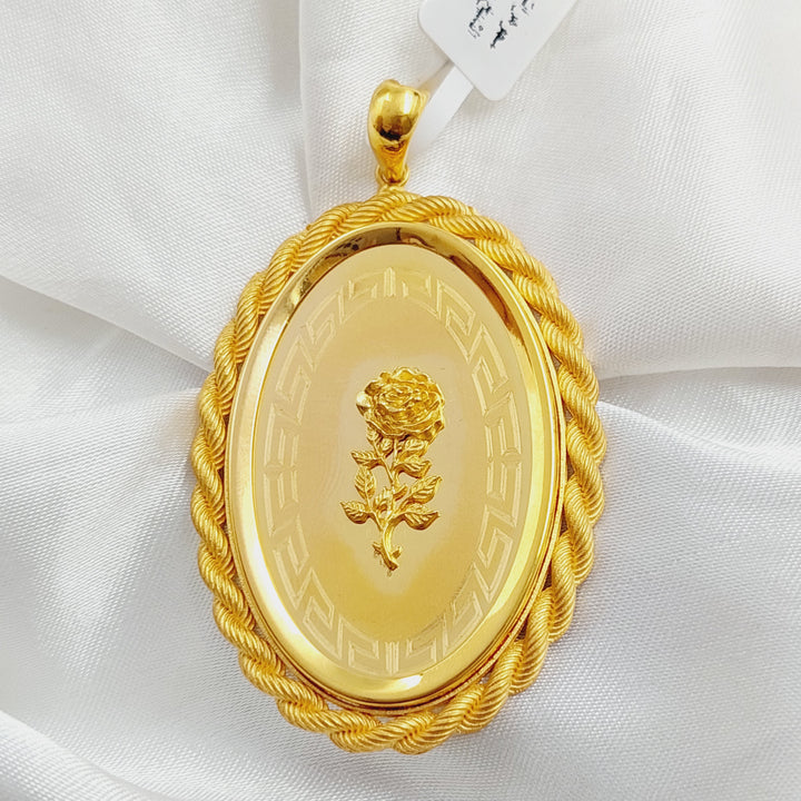 Ounce Pendant Made Of 21K Yellow Gold by Saeed Jewelry-28475